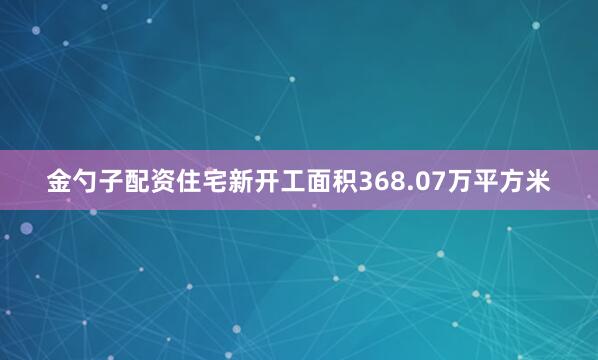 金勺子配资住宅新开工面积368.07万平方米